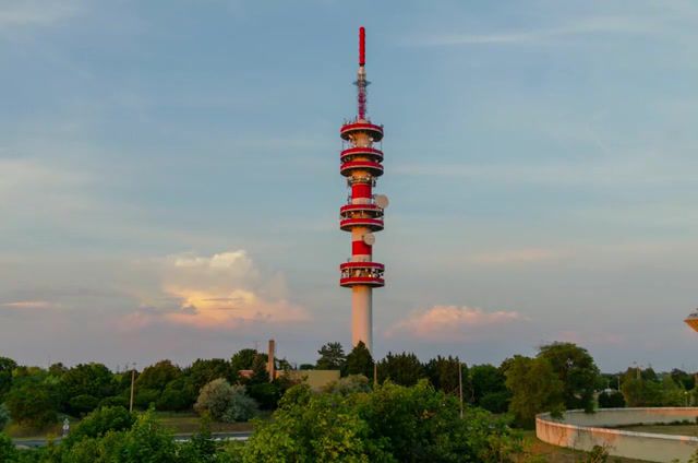 Television tower, nature travel.