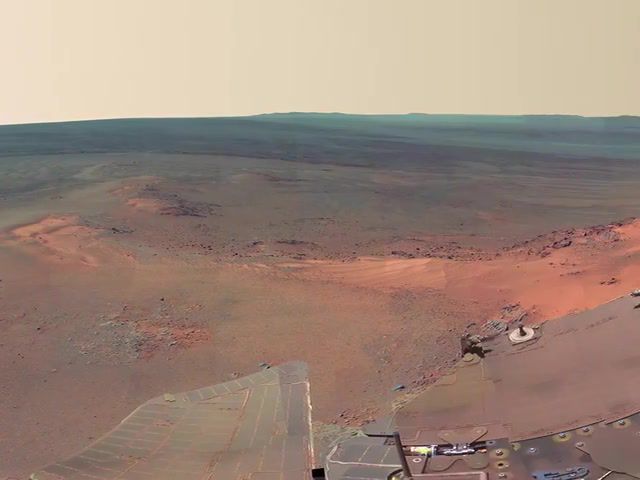 Greeley panorama from opportunity's fifth martian winter, nature travel.