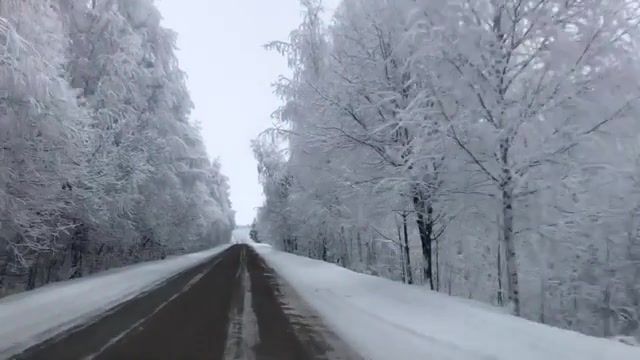 Road, snow, winter, road, beauty, nature travel.