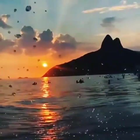 Sunset in Ipanema Beach, Sunset, Ipanema Beach, Rio De Janeiro, Nature Travel
