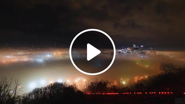 Foggy night inpittsburgh from the duquesne incline, eleprimer, timelapse, perfect loop, city, night, hiphop, music, orbo, art, gif, loop, cinemagraphs, cinemagraph, live pictures. #0