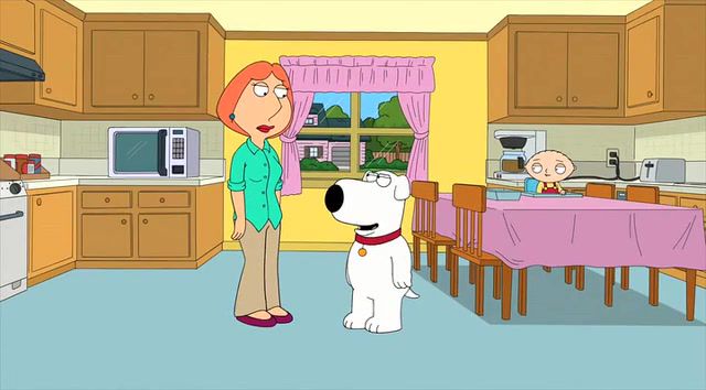 Guess Who Has A Date Not Me. Funny. Dog. Date. Brian Griffin. Family Guy. 2x2. Cartoons.