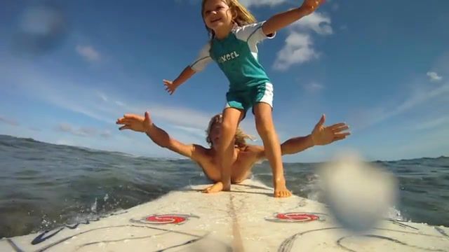 Surfing with daughter - Video & GIFs | daughter,surf,family,gopro,sports