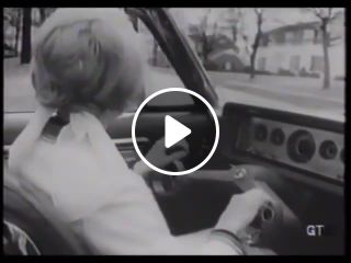 Ford promo film Experimental Wrist Twist steering control on a Mercury Park Lane convertible
