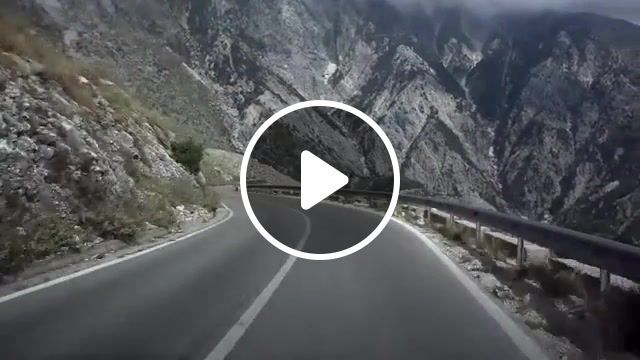Awesome road along the sea in albania, albania country, dukat, amazing road, sea road, nice view, mountains, best, of the day, epic mazur, nature travel. #0