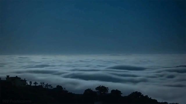 Cloud on the ground, ktvsky, night, loop, sky, cloud, live pictures.