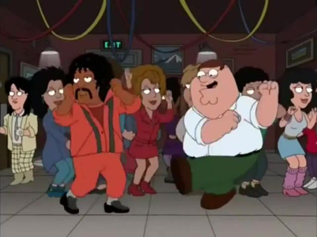 Peter dancing to axel f, dancing, family guy, 80's family guy, peter griffin back in time, peter griffin dancing, peter griffin in the 80s, peter in the club.
