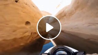 Through a canyon