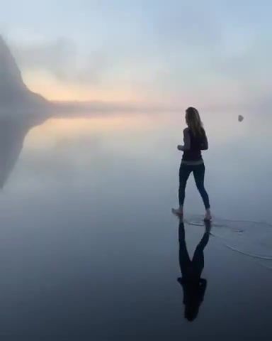 Walking on water in iceland, water, ice, iceland, epic, nature travel.