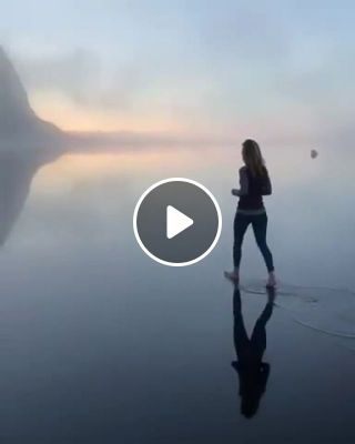 Walking on water in Iceland