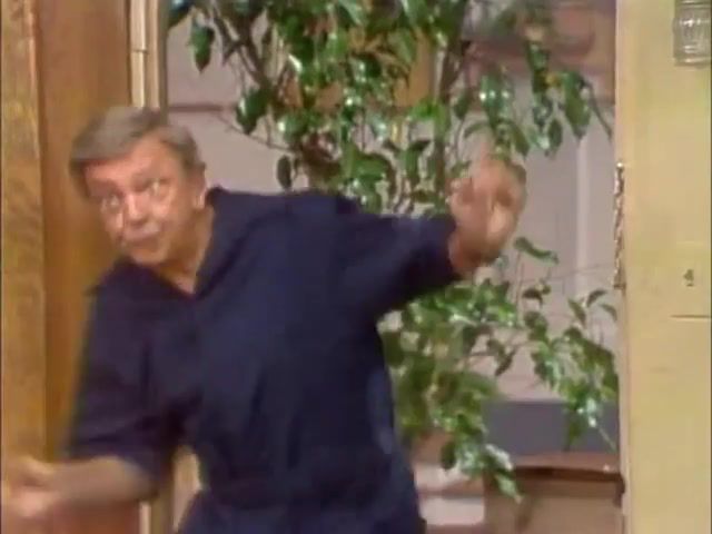 You, overalls, swimsuit, sport, aerobics, finger pointing, sitcom, mashups, mashup, dancer, calvin harris rihanna this is what you came for, hybrids, don knotts, three's company, you, comedy, dance, hybrid, game, tv series, music.