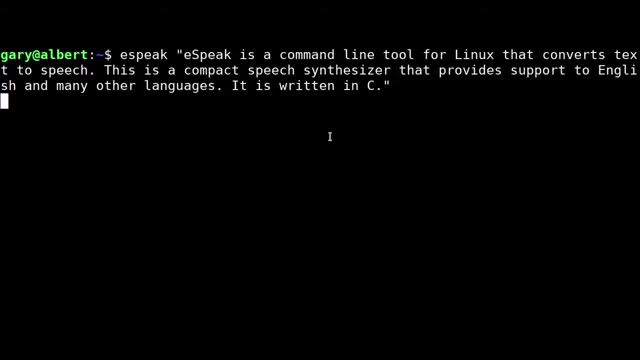 Espeak command line speech synthesizer, speech synthesizer, linux, cli, command line, terminal, espeak, science technology.