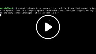 Espeak command line speech synthesizer