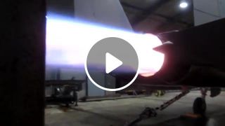 F 15 jet engine at max afterburner power