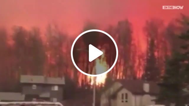 Canada is on fire, apocalyptic, horror, force majeure, cataclysm, a natural disaster, wildfire, catholic choir apocalypse, an oil sands town in canada is on fire images are apocalyptic, nature travel. #0