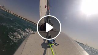 Laser sailing tack fail