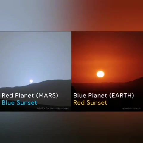 Something between Earth and Mars - Video & GIFs | best,best club,science,planets,cosmos,space,lovers,earth,mars,science technology