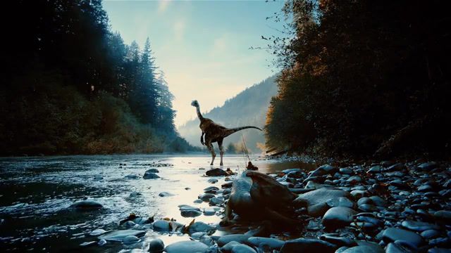 Dino, Dinosaurs, Freeze Frame, Cinemagraph, Cinemagraphs, River, Nature, Forest, Animals, Earth, Music, Atticus Ross Intersection, Atticus Ross, The Tree Of Life, Movie, Live Pictures