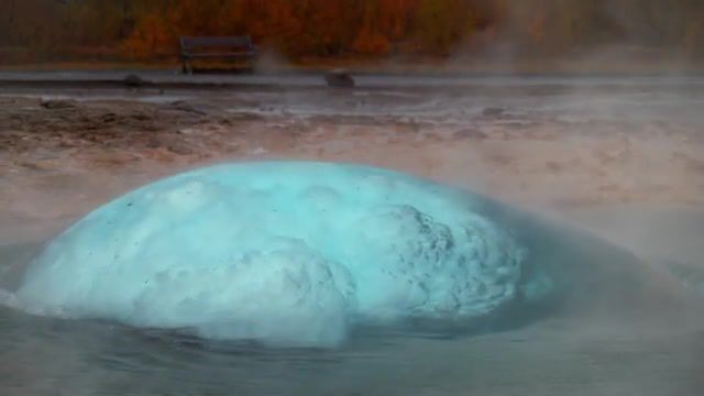 Iceland's Geyser side shooting - Video & GIFs | slo mo,slomo,geyser,slowmo,iceland,planet slowmo,the slow mo guys,asura altered state,altered state,asura,ambient,nature travel