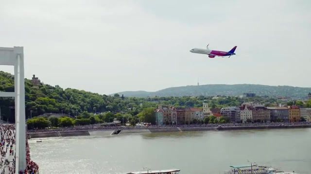 Wizz flyover in budapest, wizzair, wizz, flyover, airplane, plane, aircraft, air, budapest, hungary, dangerous, danger, pull up, pull, up, terrain, nature travel.