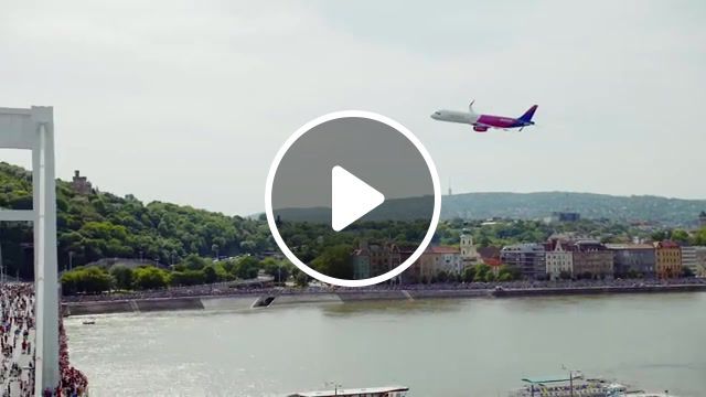 Wizz flyover in budapest, wizzair, wizz, flyover, airplane, plane, aircraft, air, budapest, hungary, dangerous, danger, pull up, pull, up, terrain, nature travel. #0