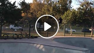 Front flip to fence