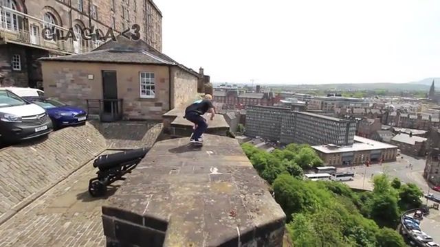 Scotch Sk8 When Edinburgh Castle Is My Playground It's A Party, Extreme Sports, Andy White, Pieute, Pieute Andy White, Skottish, Scotch, Skotland, Sk8ing, Sk8, Skate, Edinburgh Castle, Edinburgh, Skateboarding, Sports