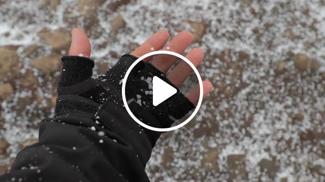 Falling, snow, storm, falling, hail, snowing, cold, winter, hand, gloves, weather, nature travel. #0