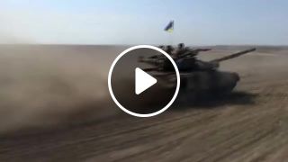 Ukrainian tanks T 64B1M in Action