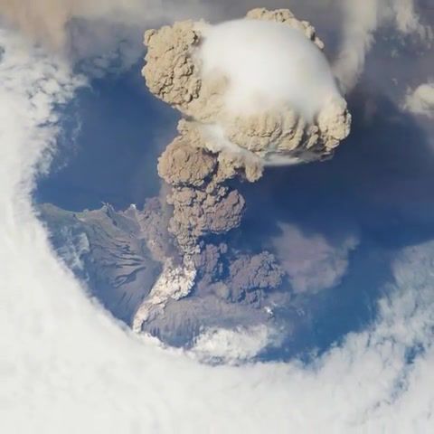 Sarychev peak eruption, earth from space, space, nasa's earth observatory, animation, nature, view, earth, amazing, eruption, sarychev peak eruption, sarychev volcano, papi pacify, fka twigs, nasa.
