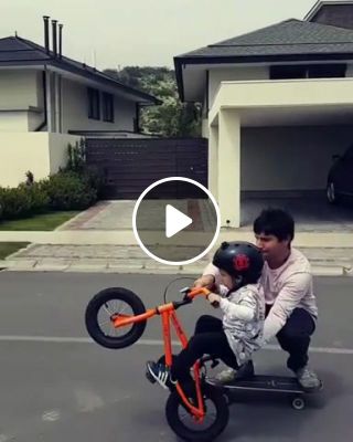 Teaching your kid to wheelie