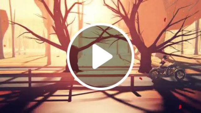 Animation, Cg, Bike, Harley Davidson, Autumn, Art, Art Design. #0