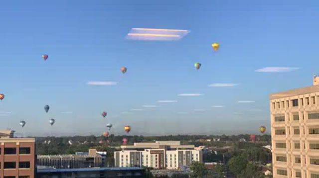 Time lapse of hot air balloons in boise, idaho, nature travel.