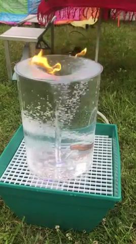 Dance of water and flame, Dance, Flame, Water, Fountain, Funnel, Two Steps From Hell, Impossible, Music, Dont Try This At Home, Science Technology