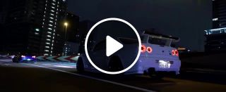 Night run with charles and dustin's r34 gtr's in tokyo 4k