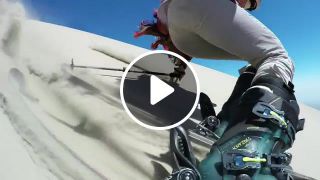 Dunes sand skiing in peru