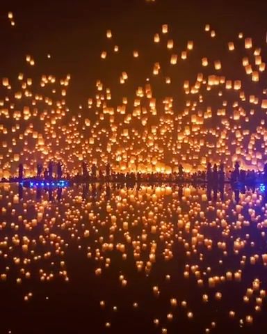 Releasing thousands of lanterns in chiang mai, thailand, thailand, light, sky, fly, freedom, souls, earth, memory, love, life, omg, wtf, wow, nature travel.
