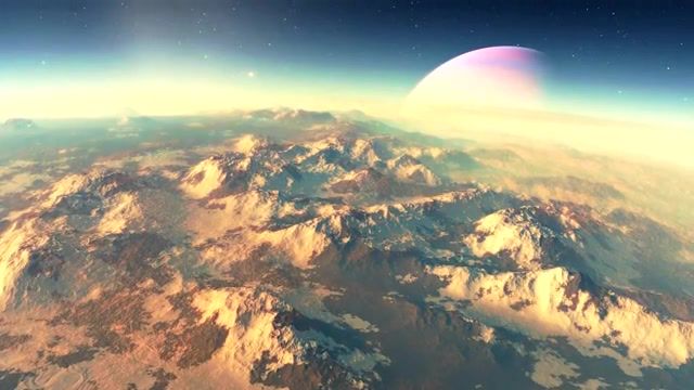 Space, sunrise, mountains, scenic, chillout, relax, universe, murphy, john, sunshine, pc, worlds, cosmos, sun, stars, planets, simulator, simulation, galaxy, galaxies, engine, space, procedural generation, nature travel.