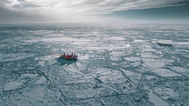 The Biggest Nuclear Icebreaker - Video & GIFs | arctic,icebreaker,nature travel