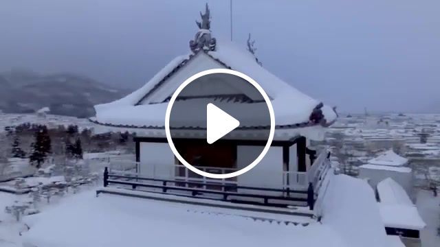 Snow temple, japan, samurai reflection, snow, nature travel. #0