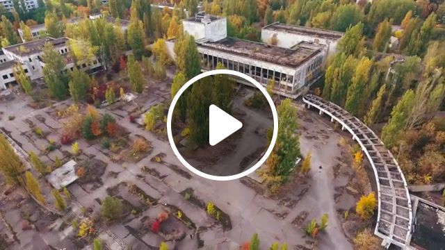 Autumn chernobyl, drone, sky shooting, chernobyl, 4k. #0