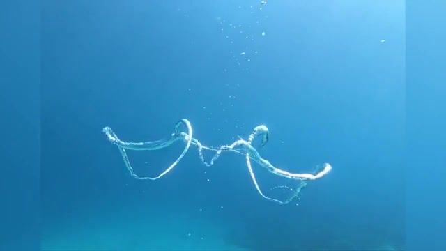 Two air rings meet underwater, Air Ring, Under Water, Air Under Water, Beautiful Ring Under Water, Spirals, Physics, Two Rings Unite, Interesting Phenomenon, Nature, Water, Air, Actual