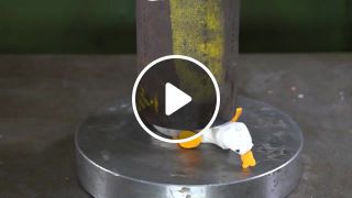 How strong are metals explosion broken window hydraulic press test