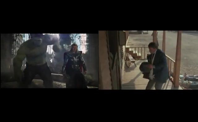 Hulk the Bouncer, Crossover, Western, Russian Hybrids, Russian Hollywood, Clint Eastwood, Hybrids, Avengers, Hulk, Man From Capuchin Boulevard, Cowboys, Saloon, Eastern, Mashup