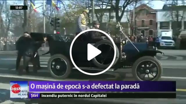 Show must go on, 100 years, transilvania, romania, defect, old car, parade, military, mashup. #0