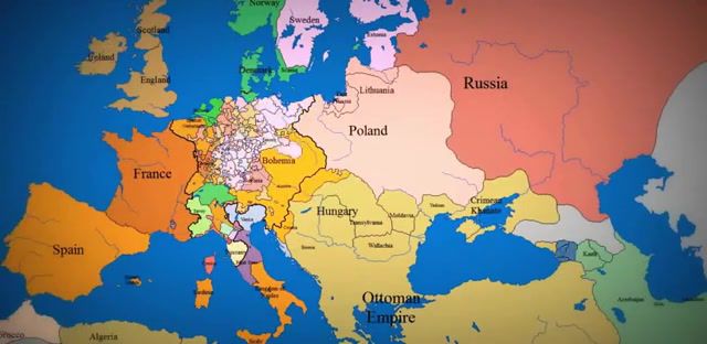 Europe history in 10 seconds 1000 AD to present day - Video & GIFs | map,europe,1000 ad