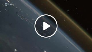 Progress launch timelapse seen from space