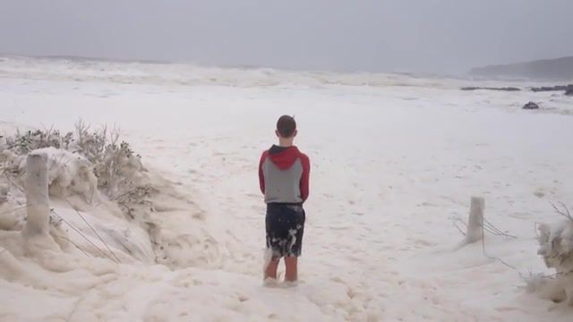 Pambula Beach foam storm - Video & GIFs | beatrich we are dwin remix,beach foam,nature travel