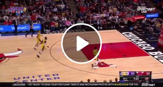 Josh Hart off the backboard to LeBron for reverse dunk