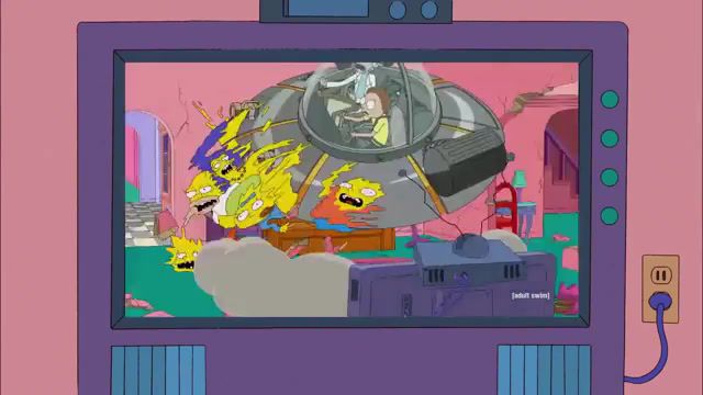Simpsons Watching own Death, Death, Rick And Morty, Simpsons, Mashups, Hybrids, Mashup